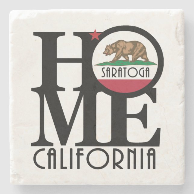 HOME Saratoga California Stone Coaster (Front)