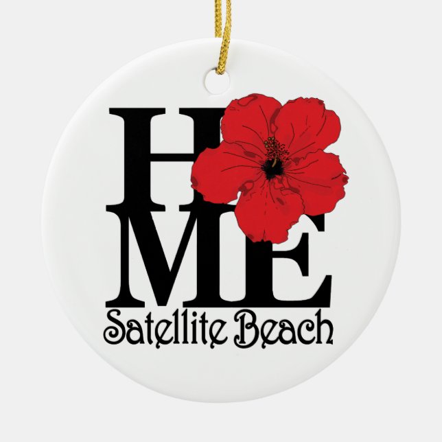 HOME Satellite Beach Ceramic Tree Decoration (Front)