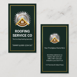 Home Saw Rooftop Construction Building Business Card