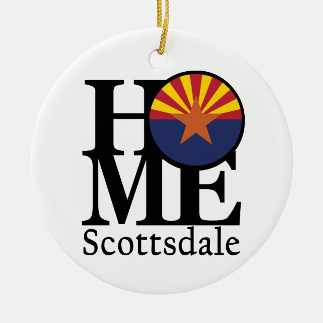 HOME Scottsdale AZ Ceramic Tree Decoration (Front)