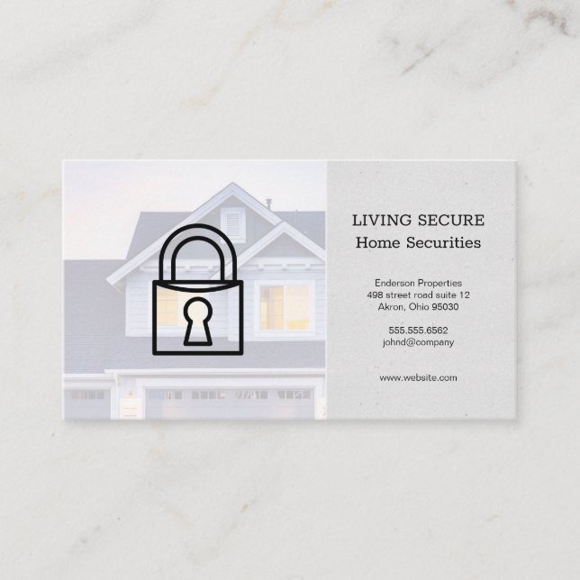 Home Security Business Card (Front)