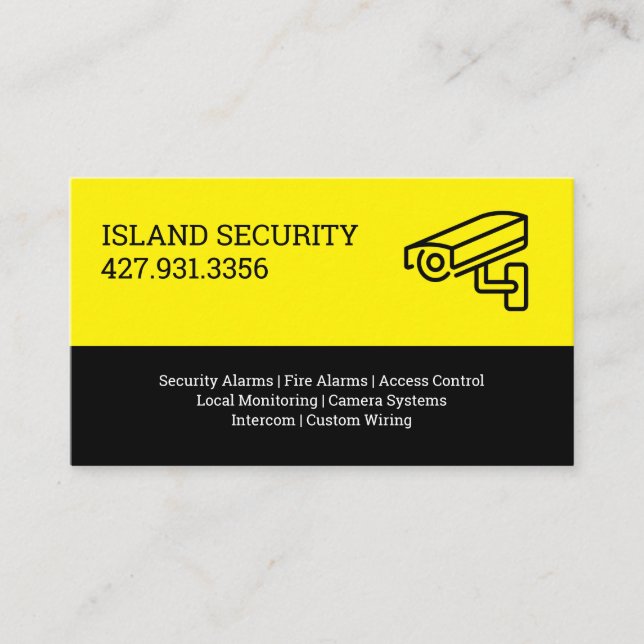 Home Security Company Business Card (Front)