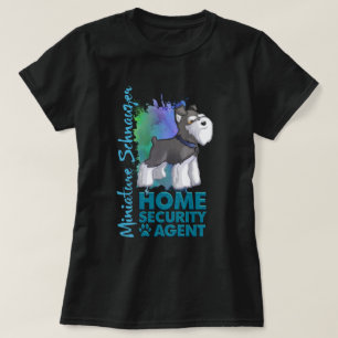 Home Security   Salt n Pepper Miniature Schnauzer T-Shirt