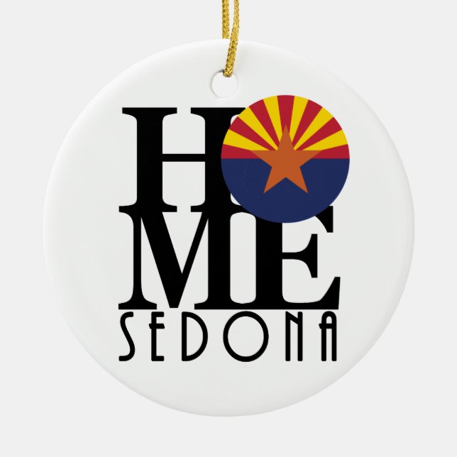 HOME Sedona Arizona Ceramic Tree Decoration (Front)