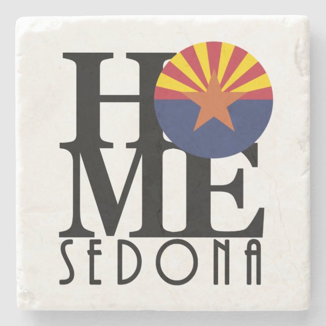 HOME Sedona Arizona Stone Coaster (Front)