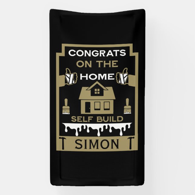 Home Self Build Congratulation Banner (Vertical)