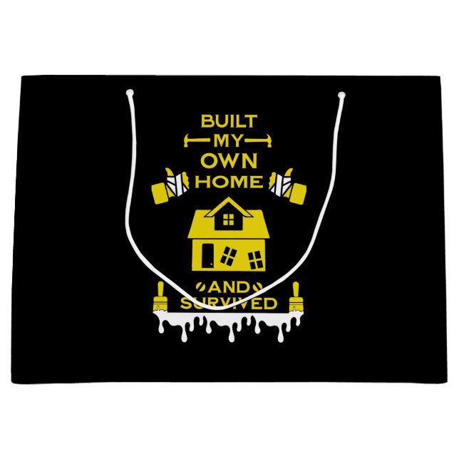 Home Self Build Congratulation Large Gift Bag (Front)