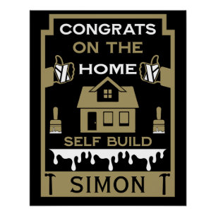 Home Self Build Congratulation Poster