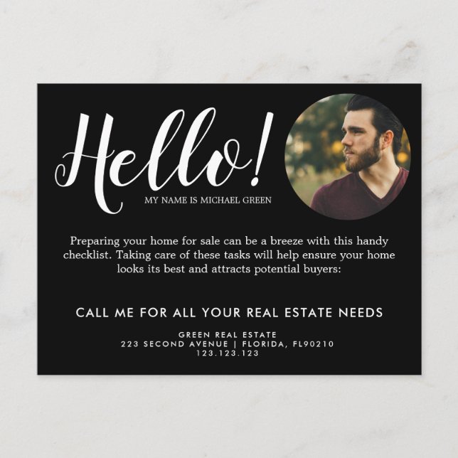 Home Selling steps spring checklist Agent Card (Front)