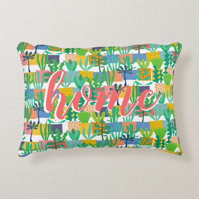 Home Sentiment Pots and Plants Decorative Cushion (Front)