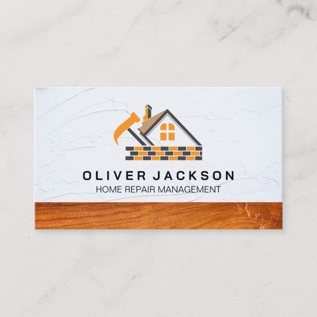 Home Service Icons | Builder | Architect  Business Card (Front)