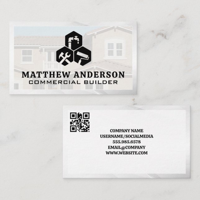 Home Service Icons | Residential Property Business Card (Front/Back)