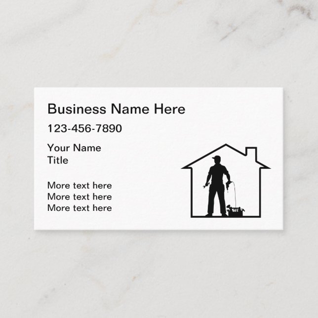 Home Services And Construction Business Cards (Front)