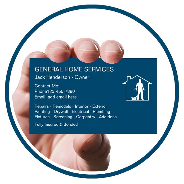 Home Services Handyman Business Card (Creator Uploaded)