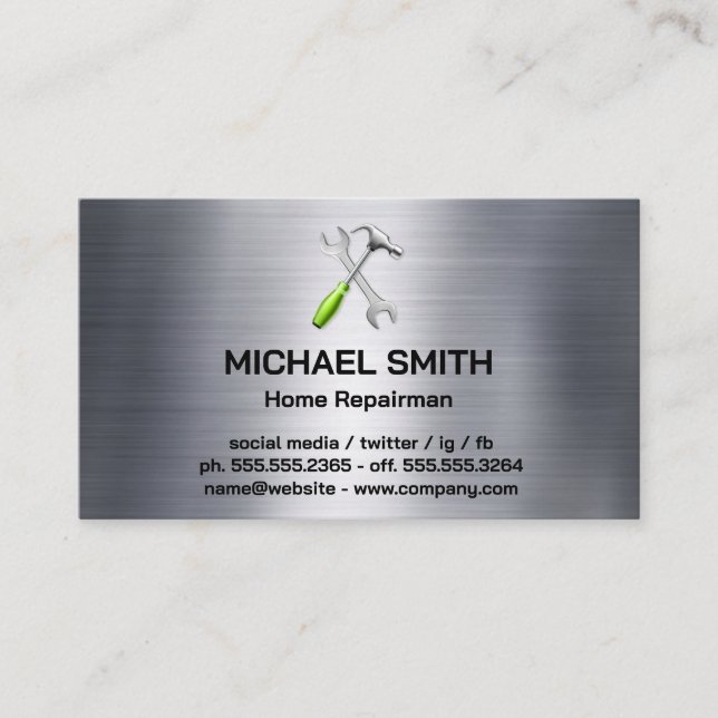 Home Services Repair | Hardware Hand Tools Business Card (Front)