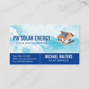 Home Solar   Clean Energy Power Business Card