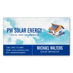 Home Solar   Clean Energy Power Magnetic Business Card