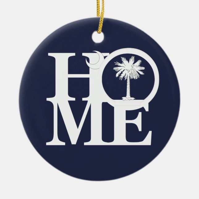 HOME South Carolina Ceramic Tree Decoration (Front)