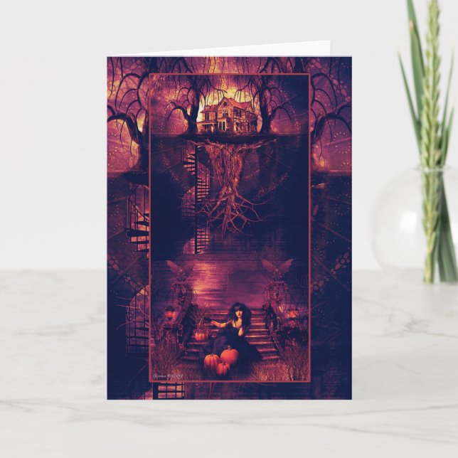 Home Spooky Home  - Blank Note Greeting Card (Front)