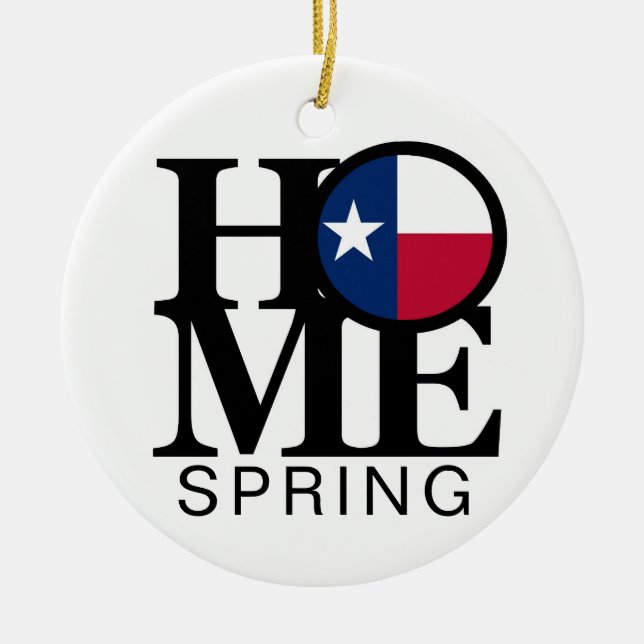 HOME Spring TX Ceramic Tree Decoration (Front)
