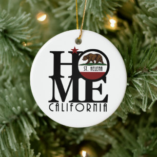 HOME St.Helena California Ceramic Tree Decoration