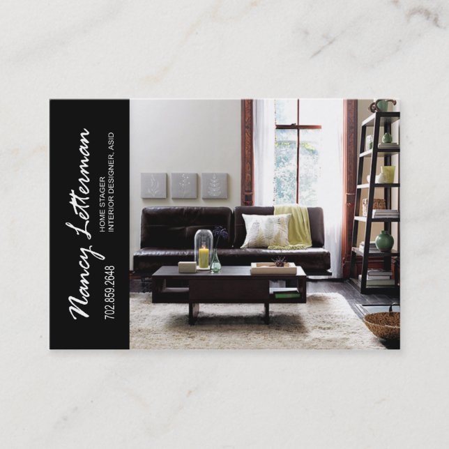 Home Stager Interior Designer Business Card (Front)