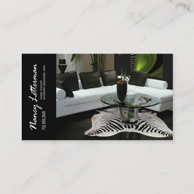 Home Stager Interior Designer Business Card (Front)