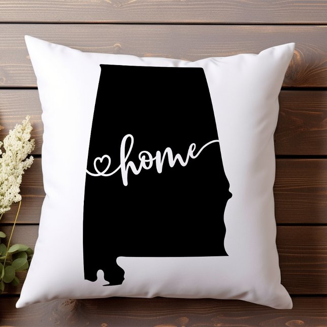 Home State Outline Heart Alabama  Cushion (Creator Uploaded)