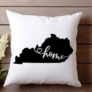 Home State Outline Heart Kentucky  Cushion