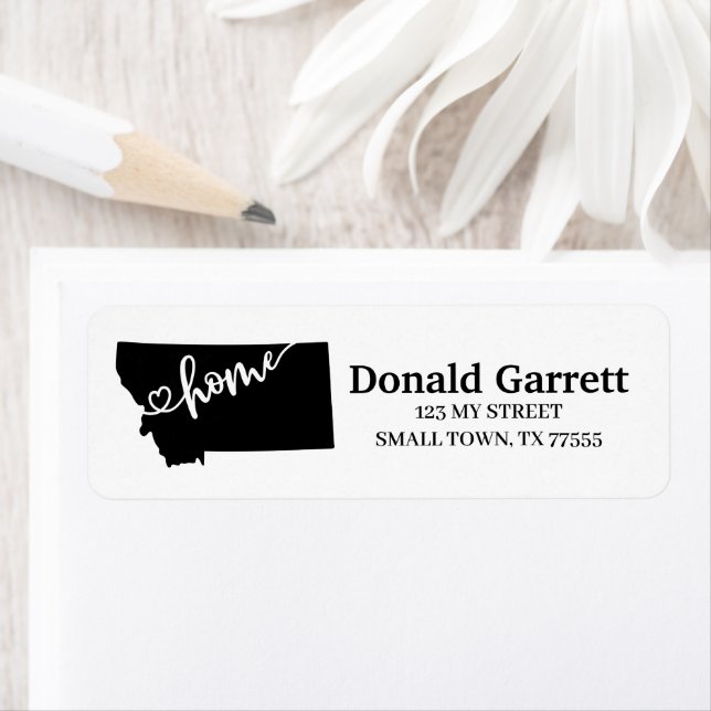 Home State Outline Heart Montana Address (Insitu)