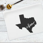 Home State Outline Heart Texas Tea Towel<br><div class="desc">Our custom kitchen towel adorned with Texas Home State.    View our full line of products in our Zazzle store.</div>