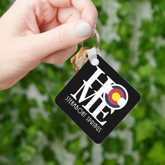 HOME Steamboat Springs Colorado Key Ring (Hand)
