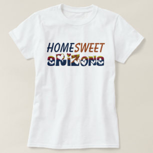 Home Sweet Arizona Cute State Flag Hearts T-Shirt