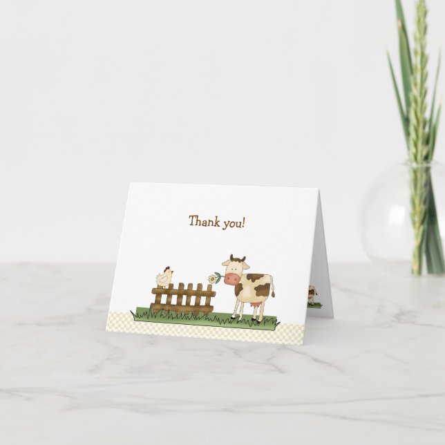 Home Sweet Farm Folded Thank you notes (Front)