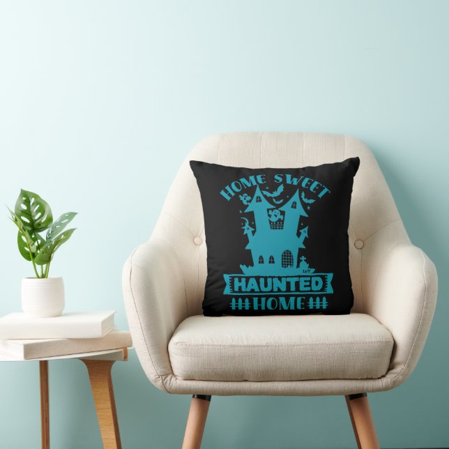 HOME SWEET HAUNTED HOME funny  halloween  Cushion (Chair)