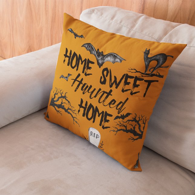 Home Sweet Haunted Home Halloween Cushion (Creator Uploaded)