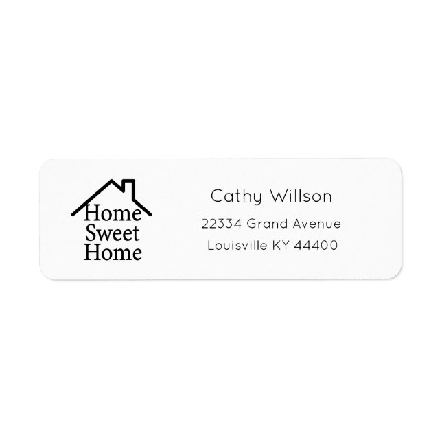 Home Sweet Home Address Labels, Housewarming  (Front)
