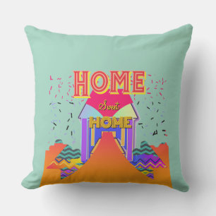 Home Sweet Home Aqua Cushion