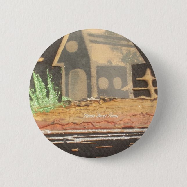 Home Sweet Home Art Print 6 Cm Round Badge (Front)