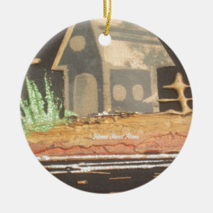 Home Sweet Home Art Print Ceramic Tree Decoration