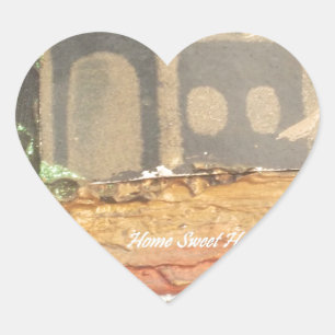 Home Sweet Home Art Print Heart Sticker