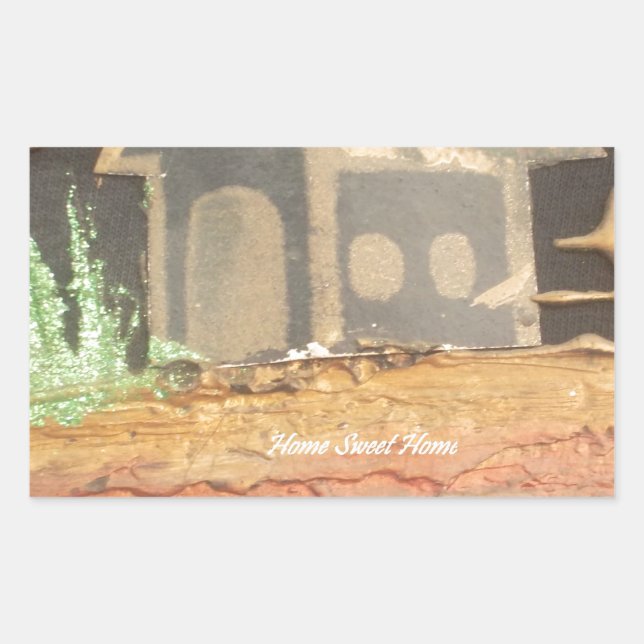 Home Sweet Home Art Print Rectangular Sticker (Front)