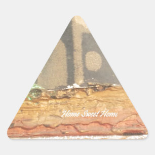Home Sweet Home Art Print Triangle Sticker