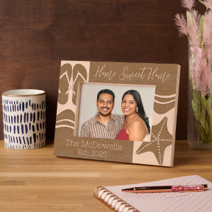 Home Sweet Home Beach Theme Etched Frames
