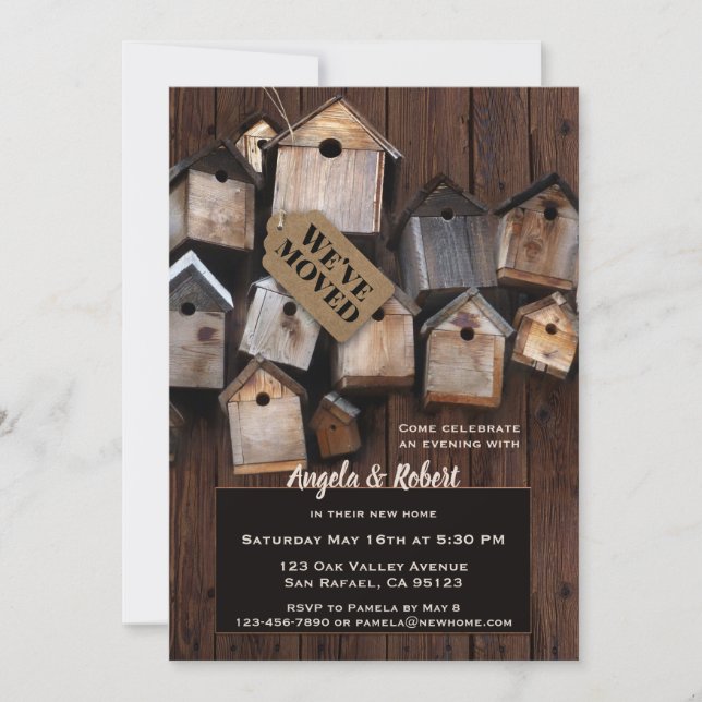 Home Sweet Home Bird Houses Housewarming Party Invitation (Front)