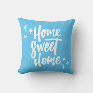Home Sweet Home Blue With White Lettering Cushion