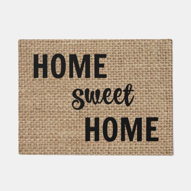 Home Sweet Home Burlap Doormat (Front)