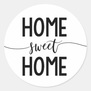 home sweet home classic round sticker