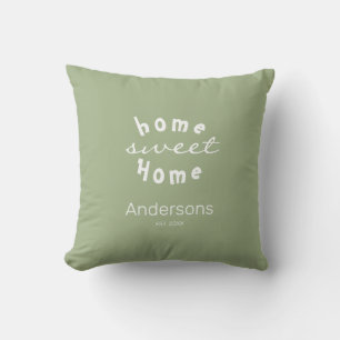 home sweet home cottage sage  cushion