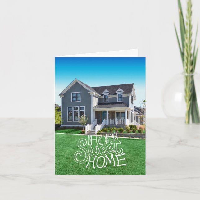 Home Sweet Home Custom Photo Change of Address Thank You Card (Front)